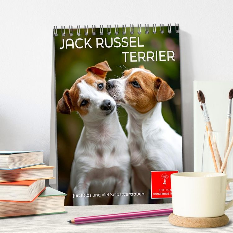Produktbild: Jack Russel Terrier - furchtlos und viel Selbstvertrauen (Tischkalender 2026 DIN A5 hoch), CALVENDO Monatskalender