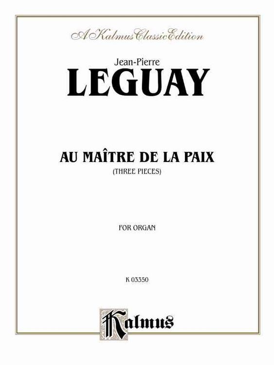 Produktbild: Au Maitre de la Paix: Sheet