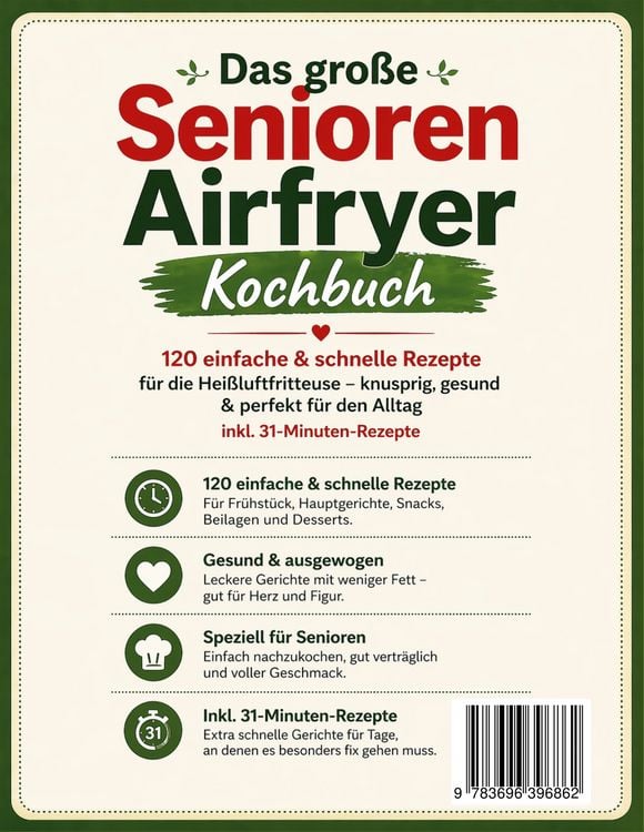 Produktbild: Das gro&szlig;e Senioren Airfryer Kochbuch