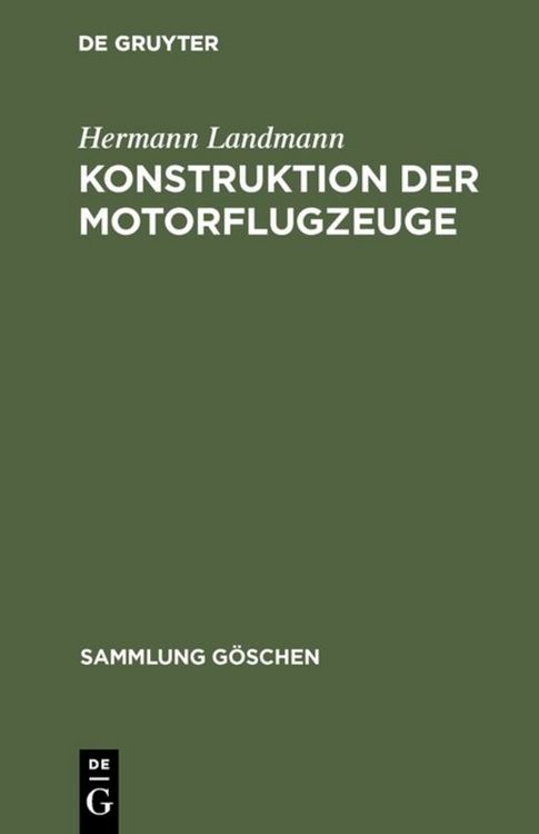 Produktbild: Konstruktion der Motorflugzeuge