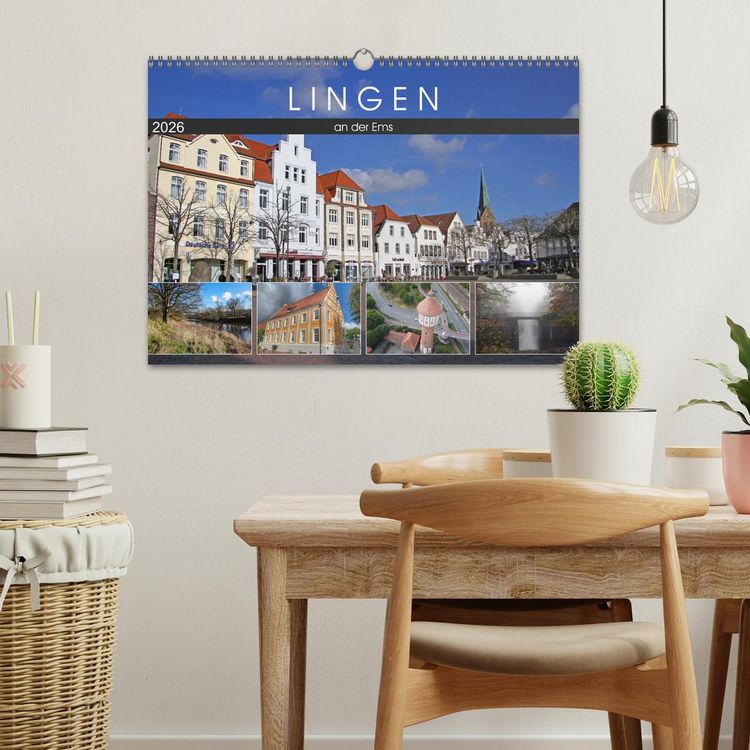 Produktbild: LINGEN an der Ems (Wandkalender 2026 DIN A3 quer), CALVENDO Monatskalender