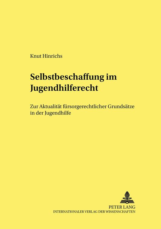 Produktbild: Selbstbeschaffung im Jugendhilferecht