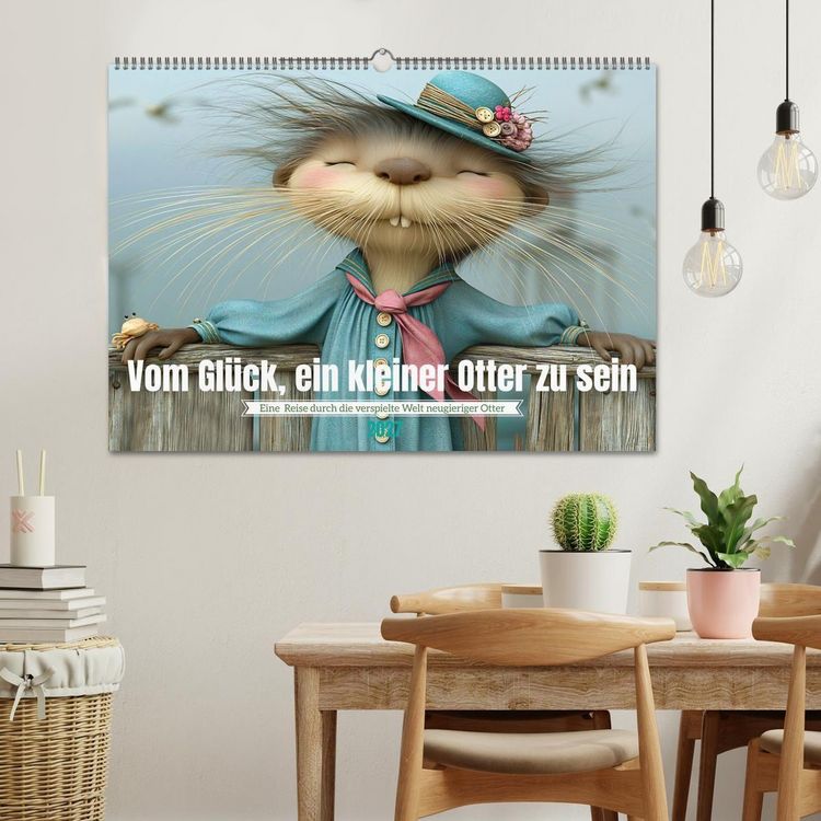 Produktbild: Vom Gl&uuml;ck, ein kleiner Otter zu sein (Wandkalender 2027 DIN A2 quer), CALVENDO Monatskalender