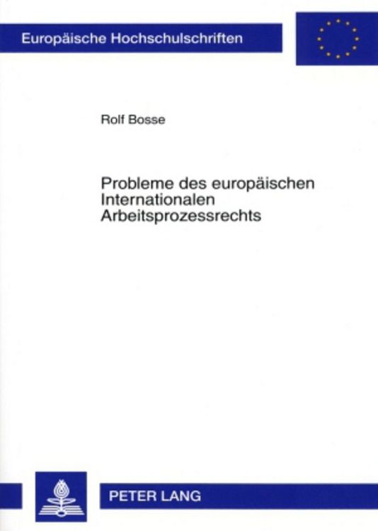 Produktbild: Probleme des europ&auml;ischen Internationalen Arbeitsprozessrechts