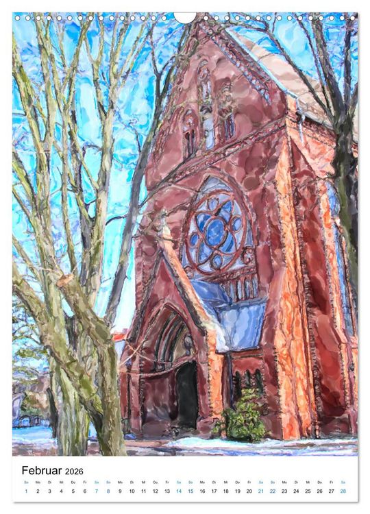 Produktbild: Rathenow - Illustrationen der Havel-Stadt (Wandkalender 2026 DIN A3 hoch), CALVENDO Monatskalender