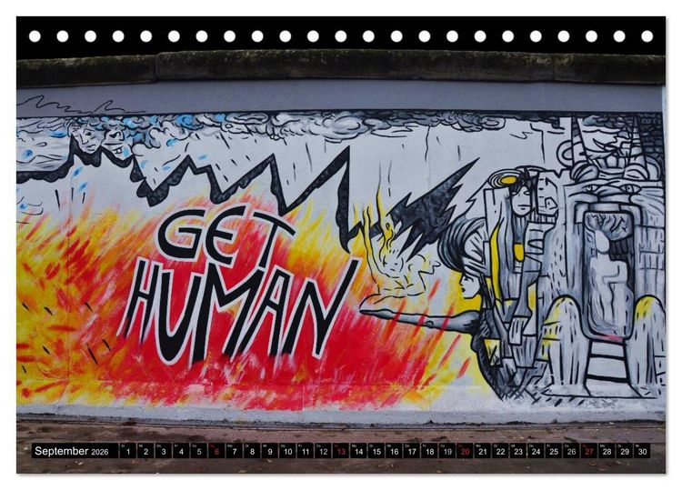 Produktbild: Berlin - Die East Side Gallery (Tischkalender 2026 DIN A5 quer), CALVENDO Monatskalender