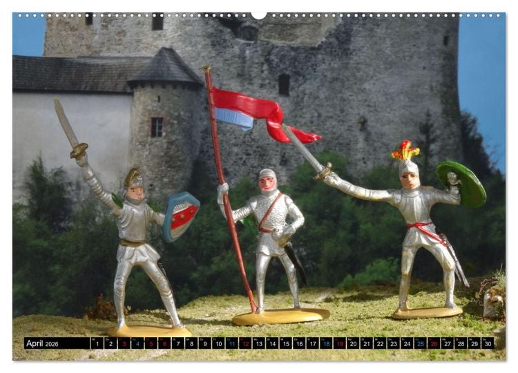 Produktbild: Landsknechte und Ritter im Modell (Wandkalender 2026 DIN A2 quer), CALVENDO Monatskalender
