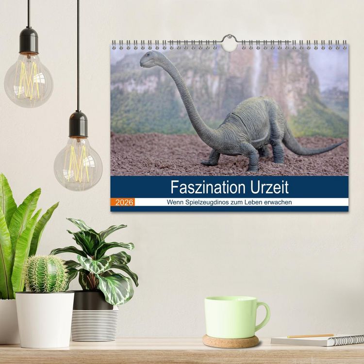 Produktbild: Faszination Urzeit - wenn Spielzeugdinos zum Leben erwachen (Wandkalender 2026 DIN A4 quer), CALVENDO Monatskalender