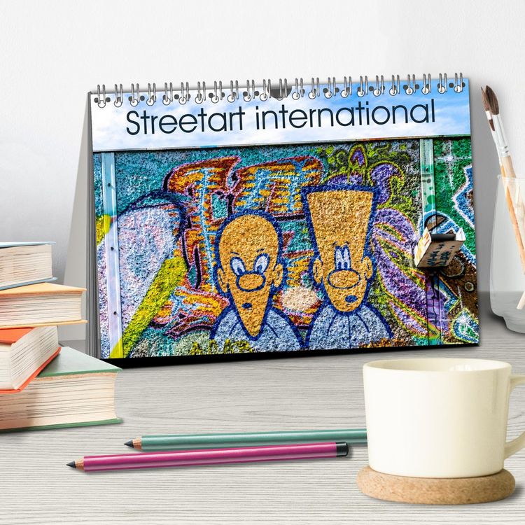 Produktbild: Streetart international (Tischkalender 2026 DIN A5 quer), CALVENDO Monatskalender