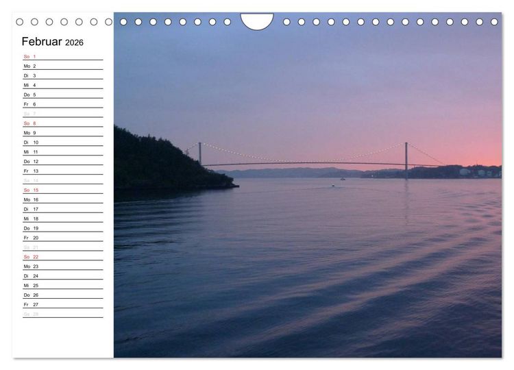 Produktbild: Impressionen von Norwegen entlang der Hurtigruten (Wandkalender 2026 DIN A4 quer), CALVENDO Monatskalender