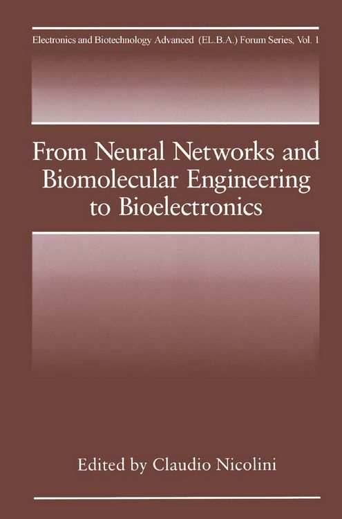 Produktbild: From Neural Networks and Biomolecular Engineering to Bioelectronics
