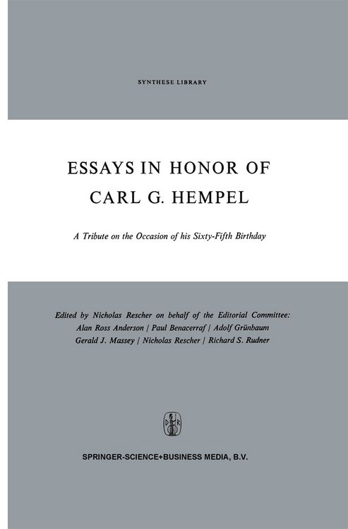 Produktbild: Essays in Honor of Carl G. Hempel