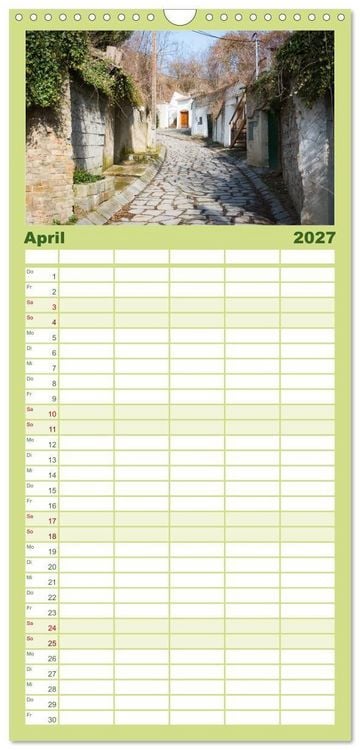 Produktbild: Familienplaner 2027 - Das Weinviertel im wundersch&ouml;nen Nieder&ouml;sterreich. mit 5 Spalten (Wandkalender, 21 x 45 cm) CALVENDO
