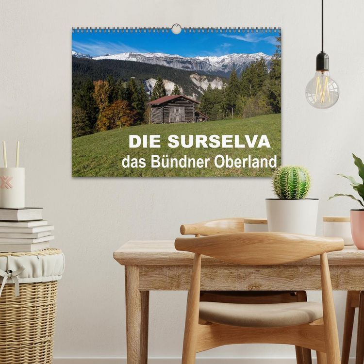 Produktbild: Die Surselva - das B&uuml;ndner Oberland (Wandkalender 2026 DIN A3 quer), CALVENDO Monatskalender