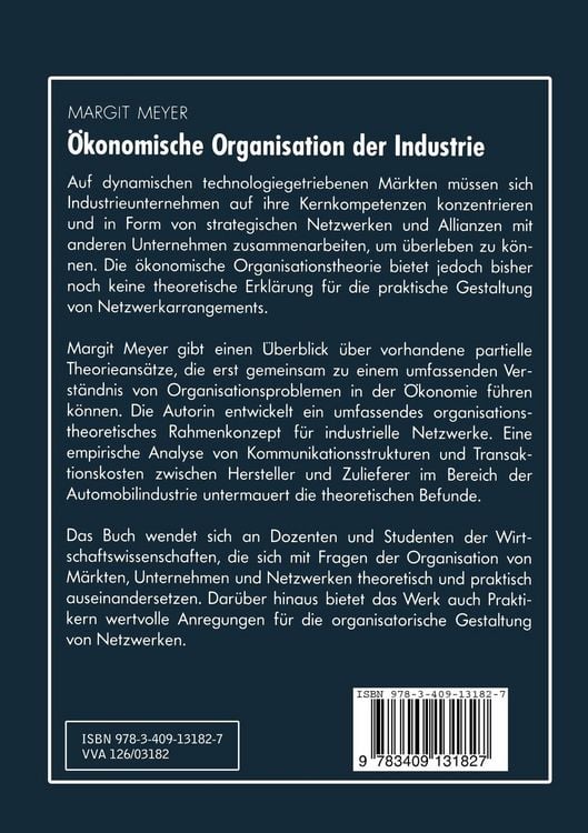 Produktbild: &Ouml;konomische Organisation der Industrie
