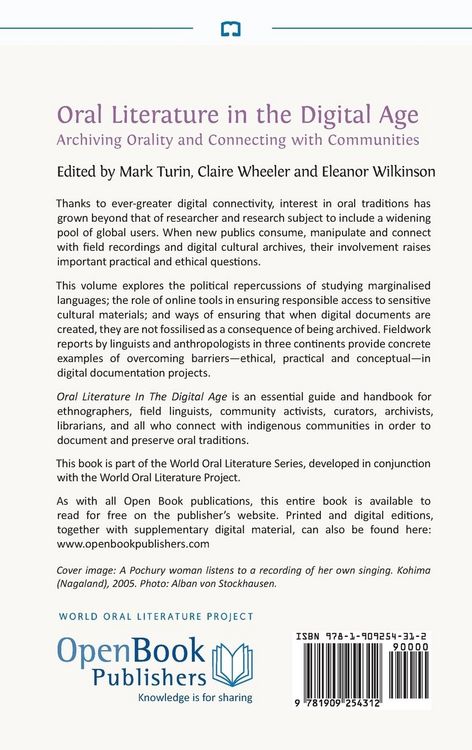Produktbild: Oral Literature in the Digital Age