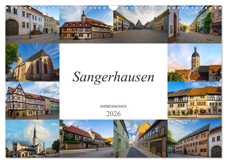 Produktbild: Sangerhausen Impressionen (Wandkalender 2026 DIN A3 quer), CALVENDO Monatskalender