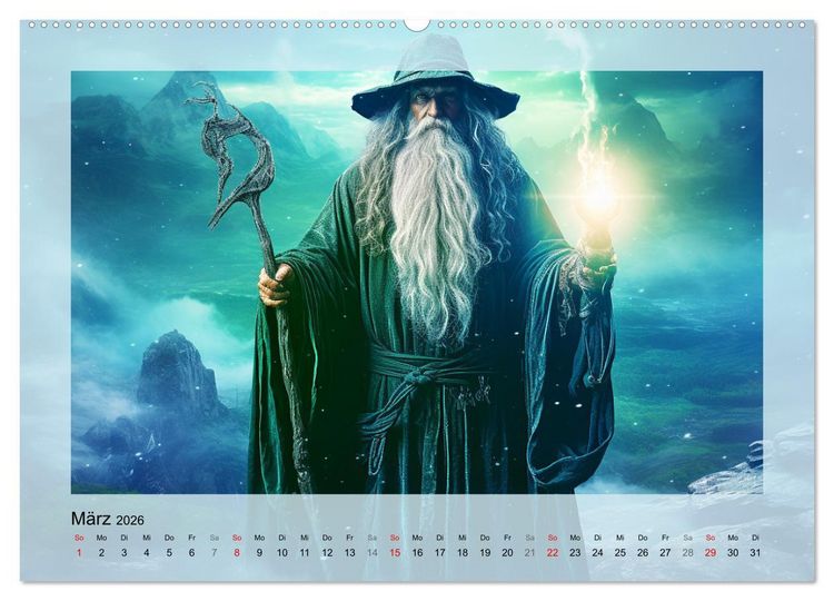 Produktbild: Avalons magische Frauen. Geheimnisvolle und Sagenumwobene Insel (hochwertiger Premium Wandkalender 2026 DIN A2 quer), Kunstdruck in Hochglanz