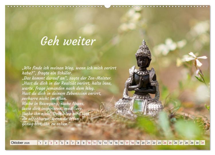 Produktbild: Und der Zen-Meister sprach (Wandkalender 2026 DIN A2 quer), CALVENDO Monatskalender