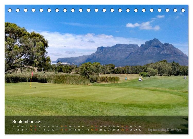 Produktbild: Golfpl&auml;tze Kapstadt (Tischkalender 2026 DIN A5 quer), CALVENDO Monatskalender