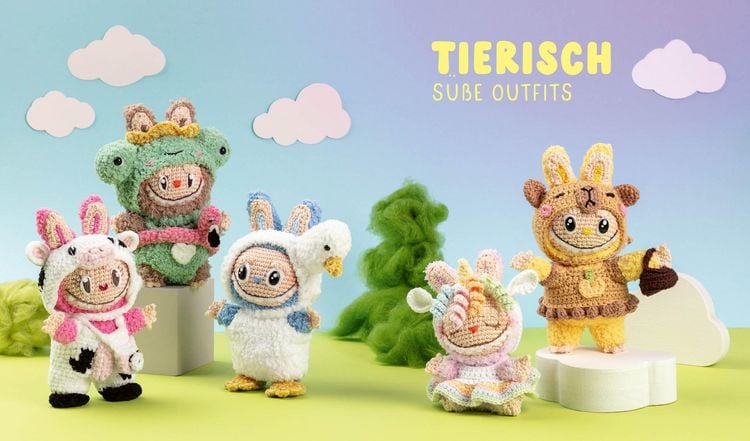 Produktbild: Cute Monsters &ndash; Das H&auml;kelbuch f&uuml;r Labubu-Fans &ndash; inklusive Anleitungen f&uuml;r die Figuren!