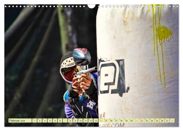 Produktbild: Paintball - so cool (Wandkalender 2026 DIN A3 quer), CALVENDO Monatskalender