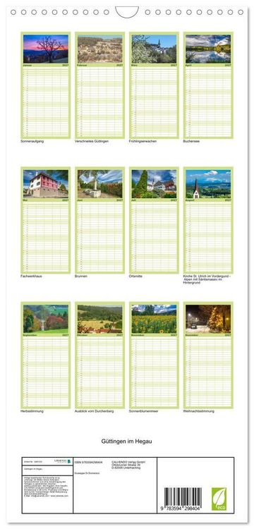 Produktbild: Familienplaner 2027 - G&uuml;ttingen im Hegau mit 5 Spalten (Wandkalender, 21 x 45 cm) CALVENDO