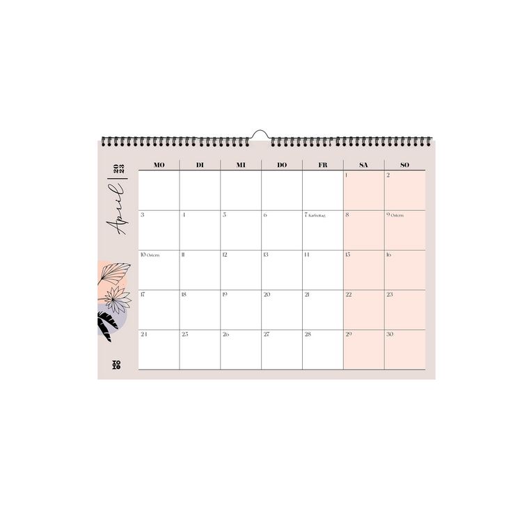Produktbild: Kalender 2023, "leaves lineart"