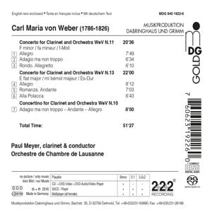 Produktbild: Klarinettenkonzerte 1+2,Concertino op.26