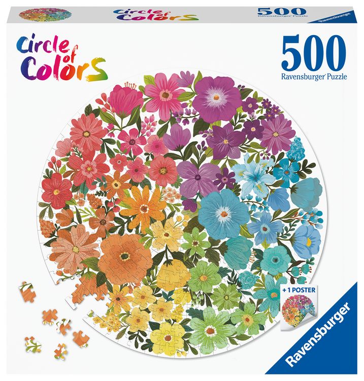Produktbild: Puzzle Ravensburger Circle of Colors - Flowers 500 Teile