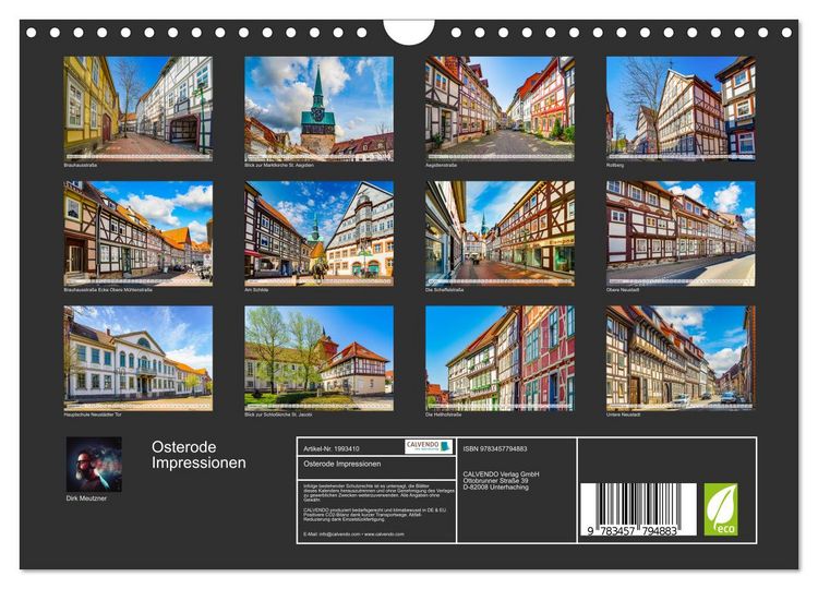 Produktbild: Osterode Impressionen (Wandkalender 2026 DIN A4 quer), CALVENDO Monatskalender