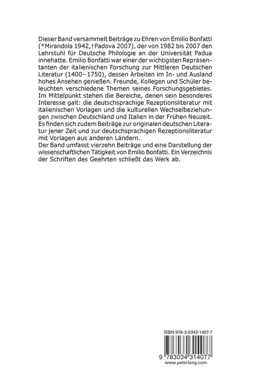 Produktbild: Mittlere Deutsche Literatur und Italien