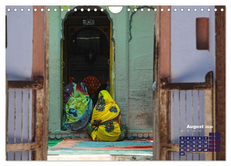 Produktbild: Typisch Indien - Unterwegs in Rajasthan (Wandkalender 2026 DIN A4 quer), CALVENDO Monatskalender