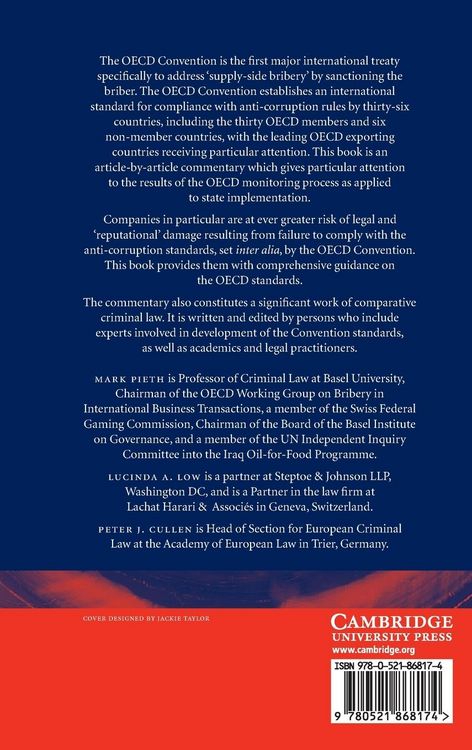 Produktbild: The OECD Convention on Bribery