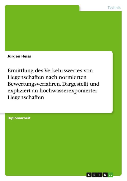 Produktbild: Ermittlung des Verkehrswertes von Liegenschaften nach normierten Bewertungsverfa