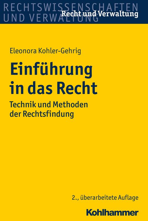 Produktbild: Einf&uuml;hrung in das Recht