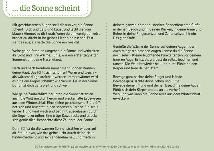 Produktbild: 30 Fantasiereisen f&uuml;r Fr&uuml;hling, Sommer, Herbst und Winter.