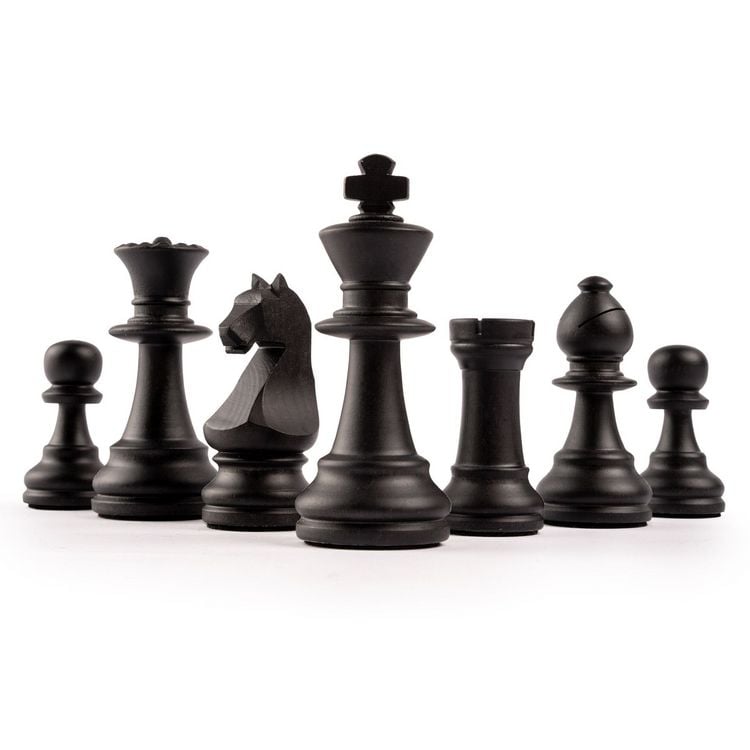 Produktbild: Schachset Schwarz Olive Deluxe, Feld 50 mm