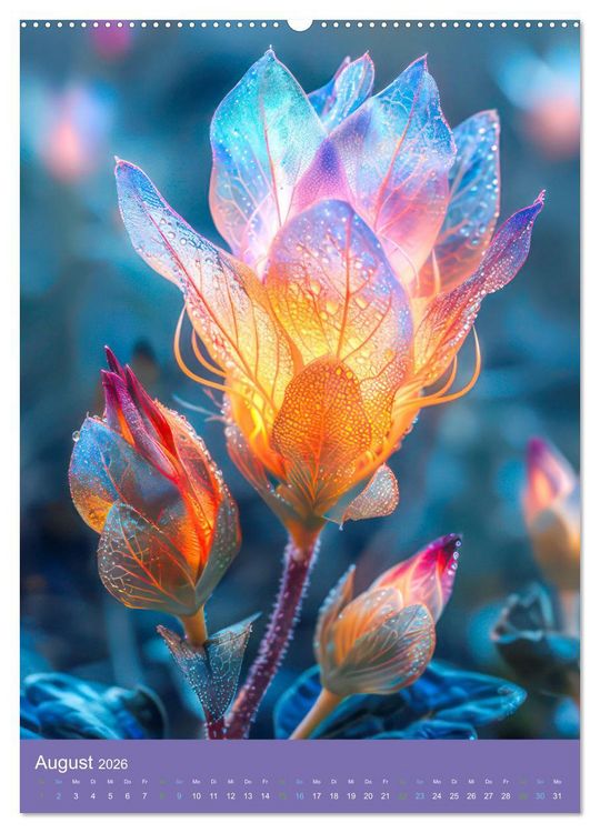Produktbild: Blumen der Fantasie (Wandkalender 2026 DIN A2 hoch), CALVENDO Monatskalender