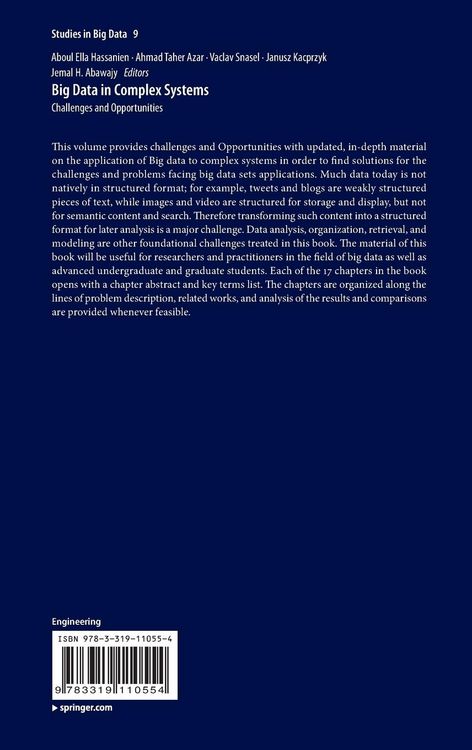 Produktbild: Big Data in Complex Systems