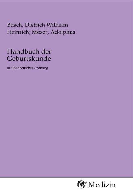 Produktbild: Handbuch der Geburtskunde