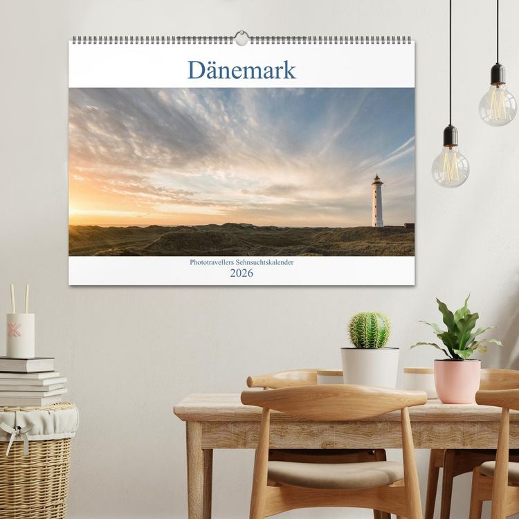 Produktbild: D&auml;nemark - Phototravellers Sehnsuchtskalender (Wandkalender 2026 DIN A2 quer), CALVENDO Monatskalender