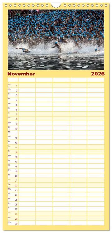 Produktbild: Familienplaner 2026 - TRIATHLON mit 5 Spalten (Wandkalender, 21 x 45 cm) CALVENDO
