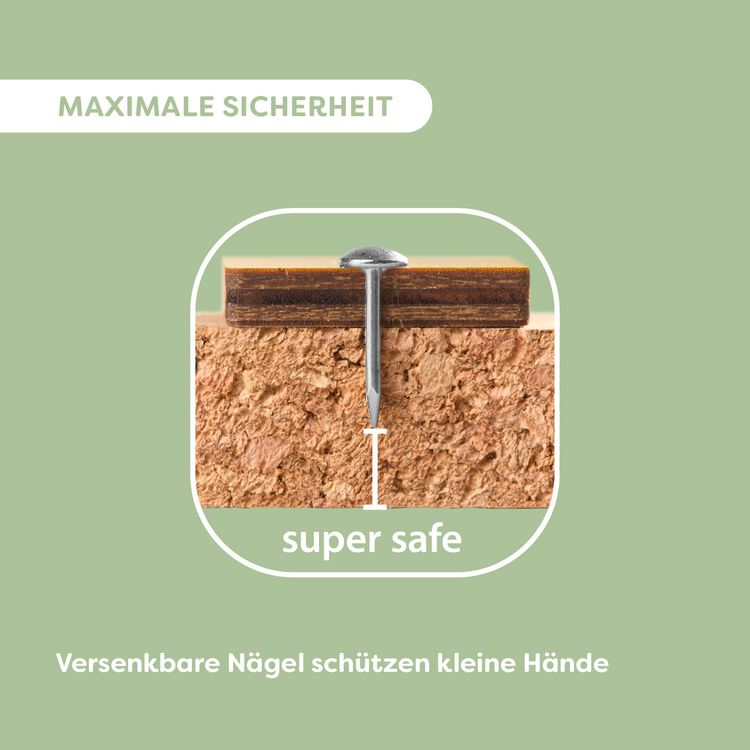 Produktbild: HABA 2013378001 - Hammer-Nagelspiel Bauernhof, 58-teilig, Lernspiel