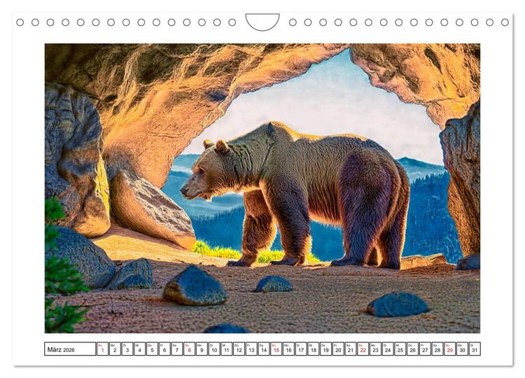 Produktbild: Eiszeitliche Tierwelt (Wandkalender 2026 DIN A4 quer), CALVENDO Monatskalender