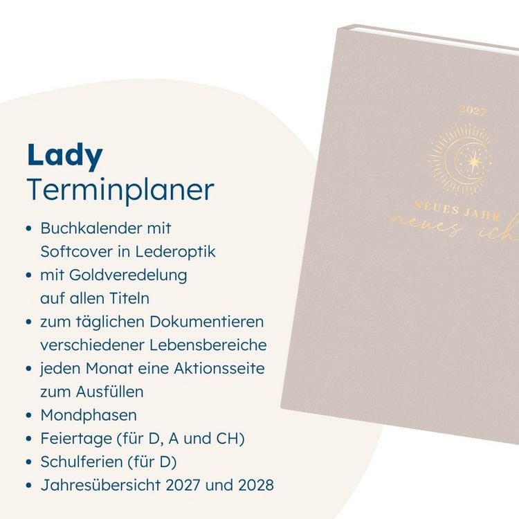 Produktbild: Terminplaner Lady Softcover 2027 Neues Jahr neues ich