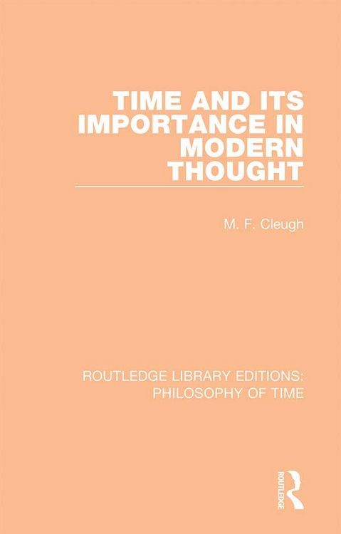Produktbild: Time and its Importance in Modern Thought
