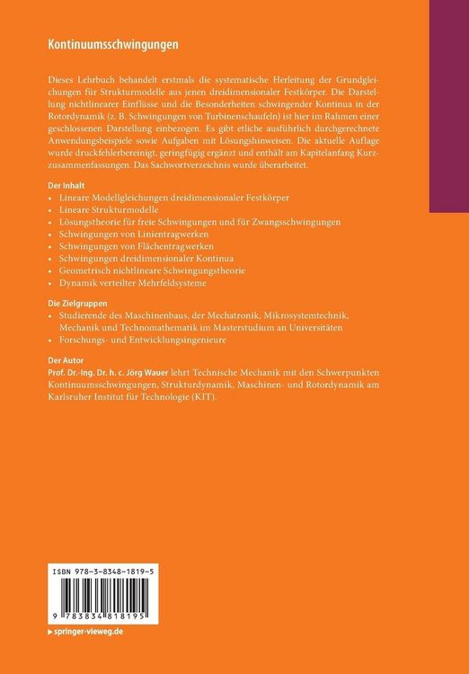 Produktbild: Kontinuumsschwingungen