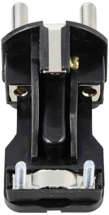 Produktbild: Sygonix SY-5806884 Schutzkontaktstecker Gummi 250 V/AC Schwarz IP44