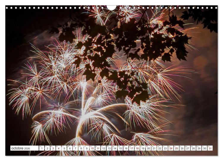 Produktbild: Feux d'Artifice - Miracles dans le ciel (Calendrier mural 2026 DIN A3 vertical), CALVENDO calendrier mensuel